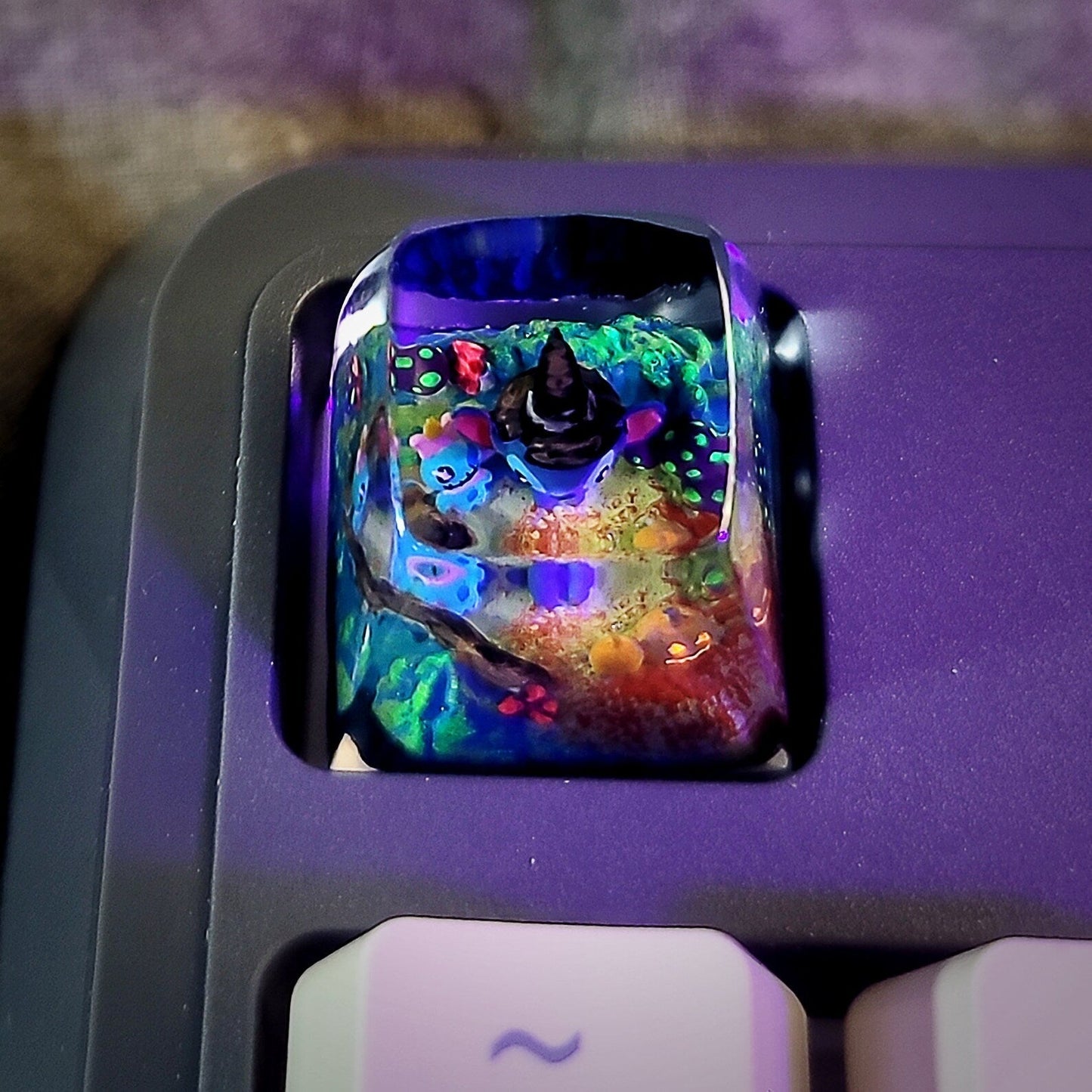 Lilo & Stitch Halloween Artisan Keycaps Epoxy Resin - ArtFIGU