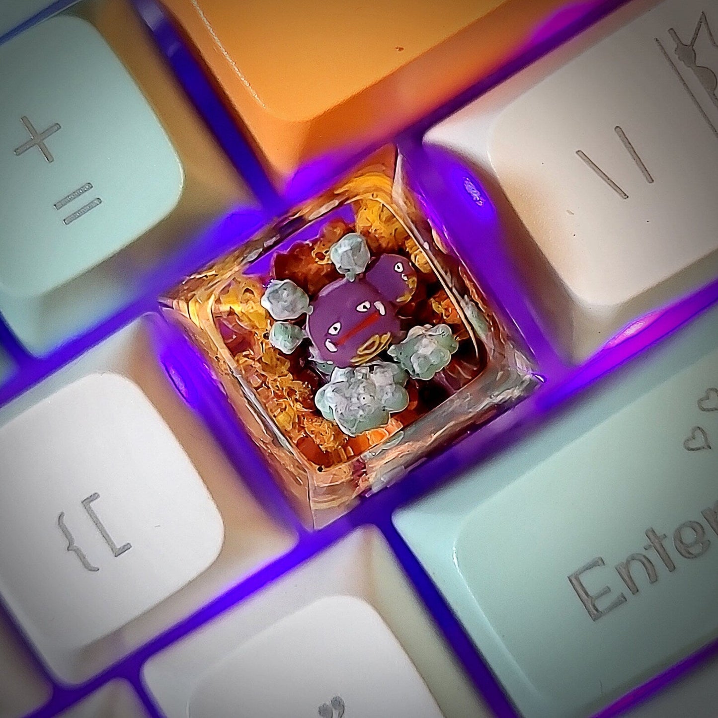 Pokemon Vulpix Artisan Keycaps 2.0