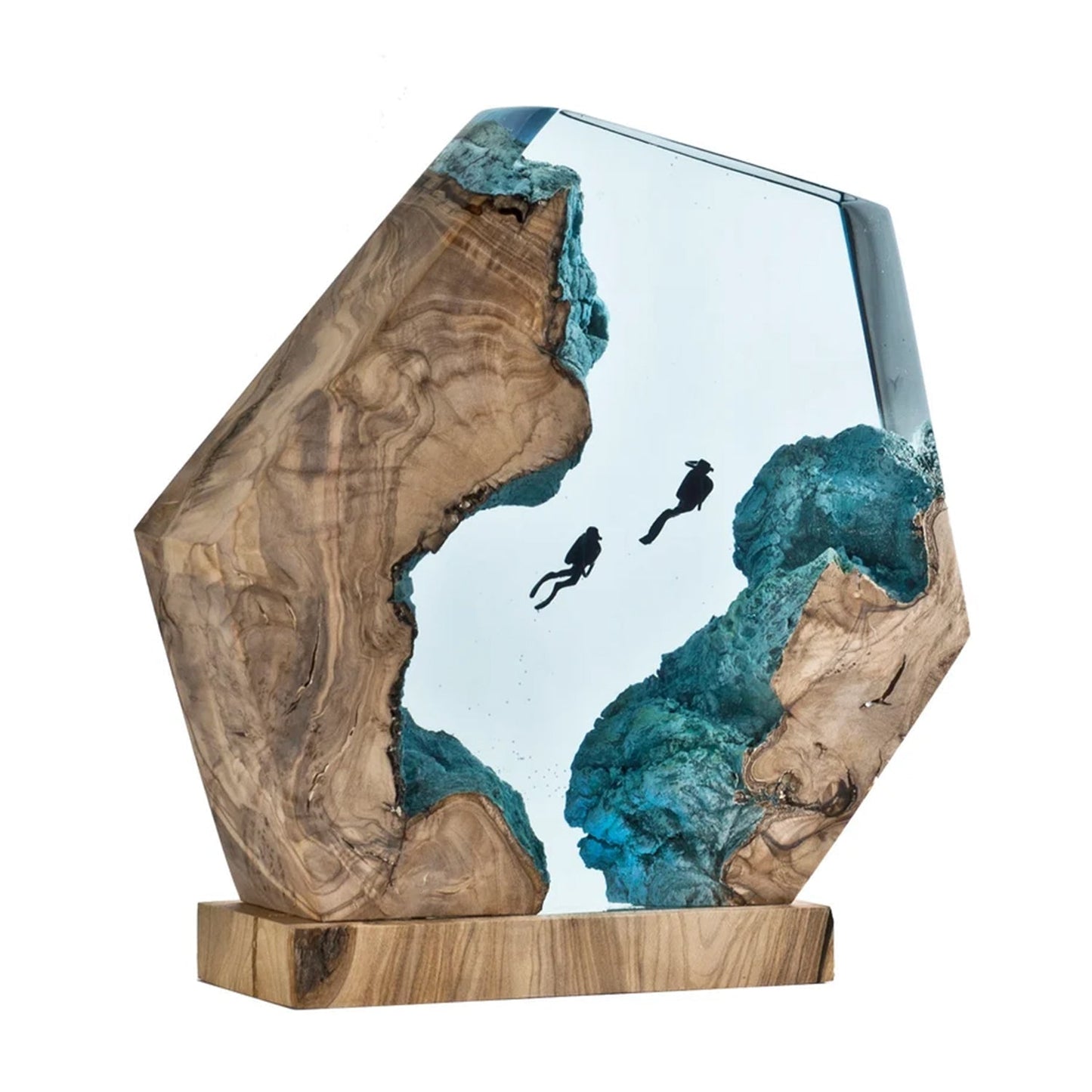 Divers Explore Undersea - High Quality Epoxy Resin Lamp - ArtFIGU