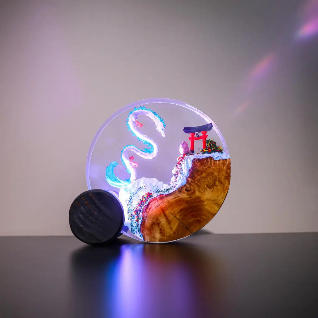 Haku and Totoro Torii Gate Ghibli Diorama