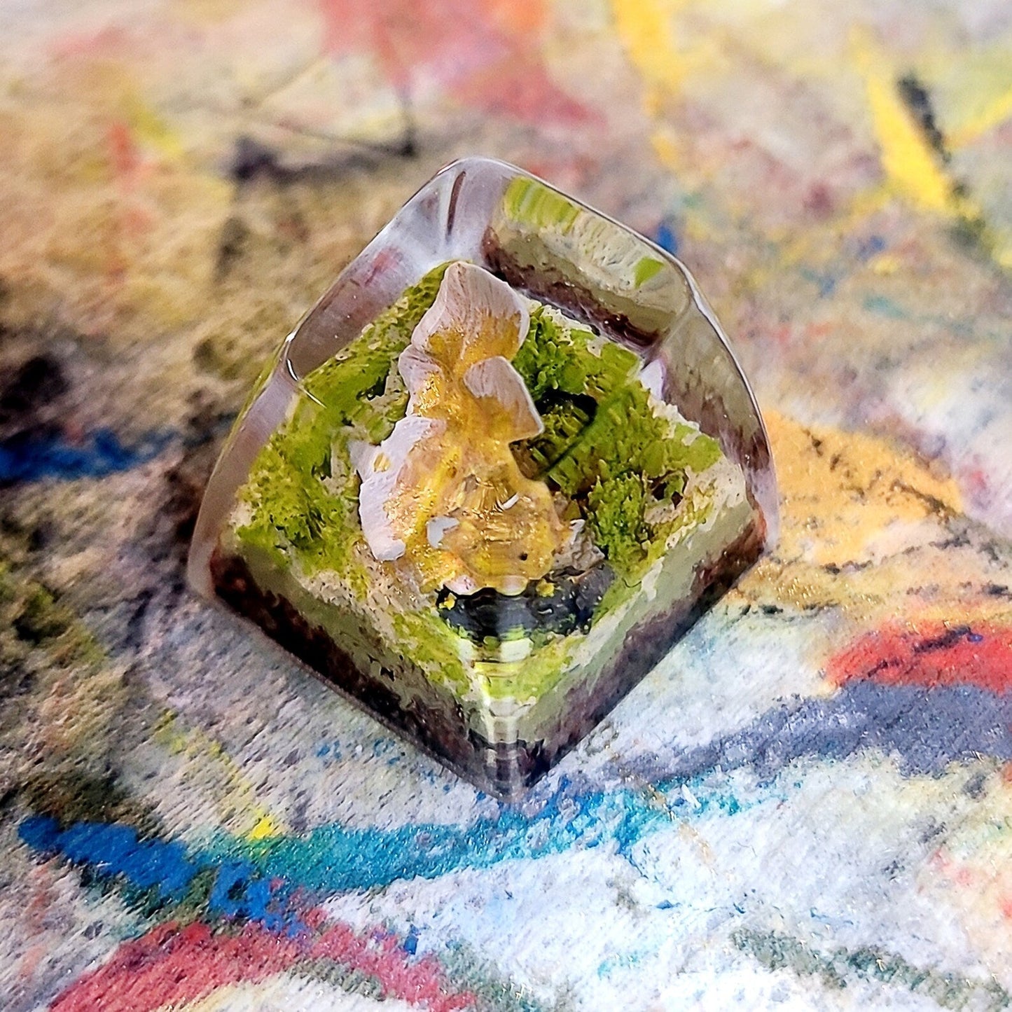 Siamese Fighting Fish Betta Artisan Keycaps Epoxy Resin - ArtFIGU