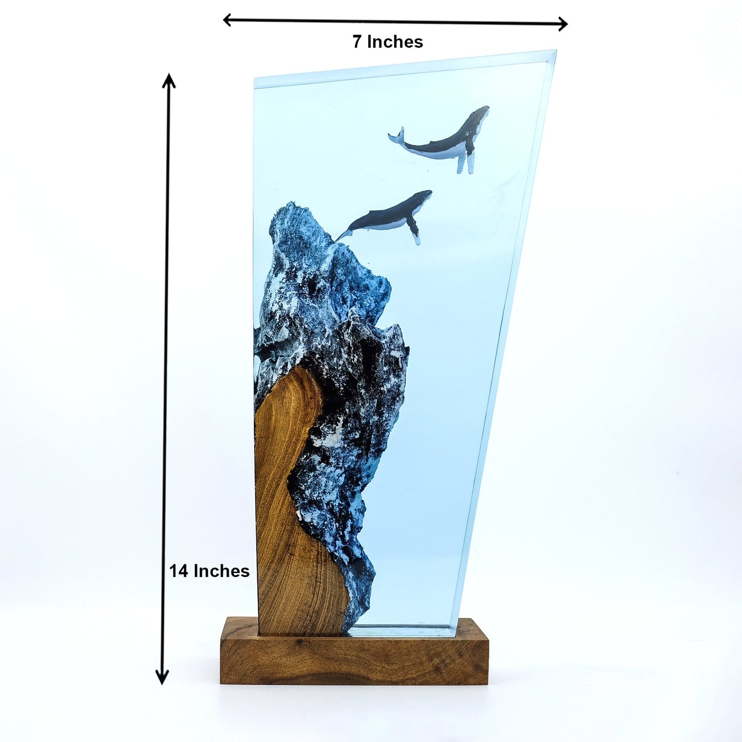 Humpback Whales - High Quality Epoxy Resin Lamp - ArtFIGU