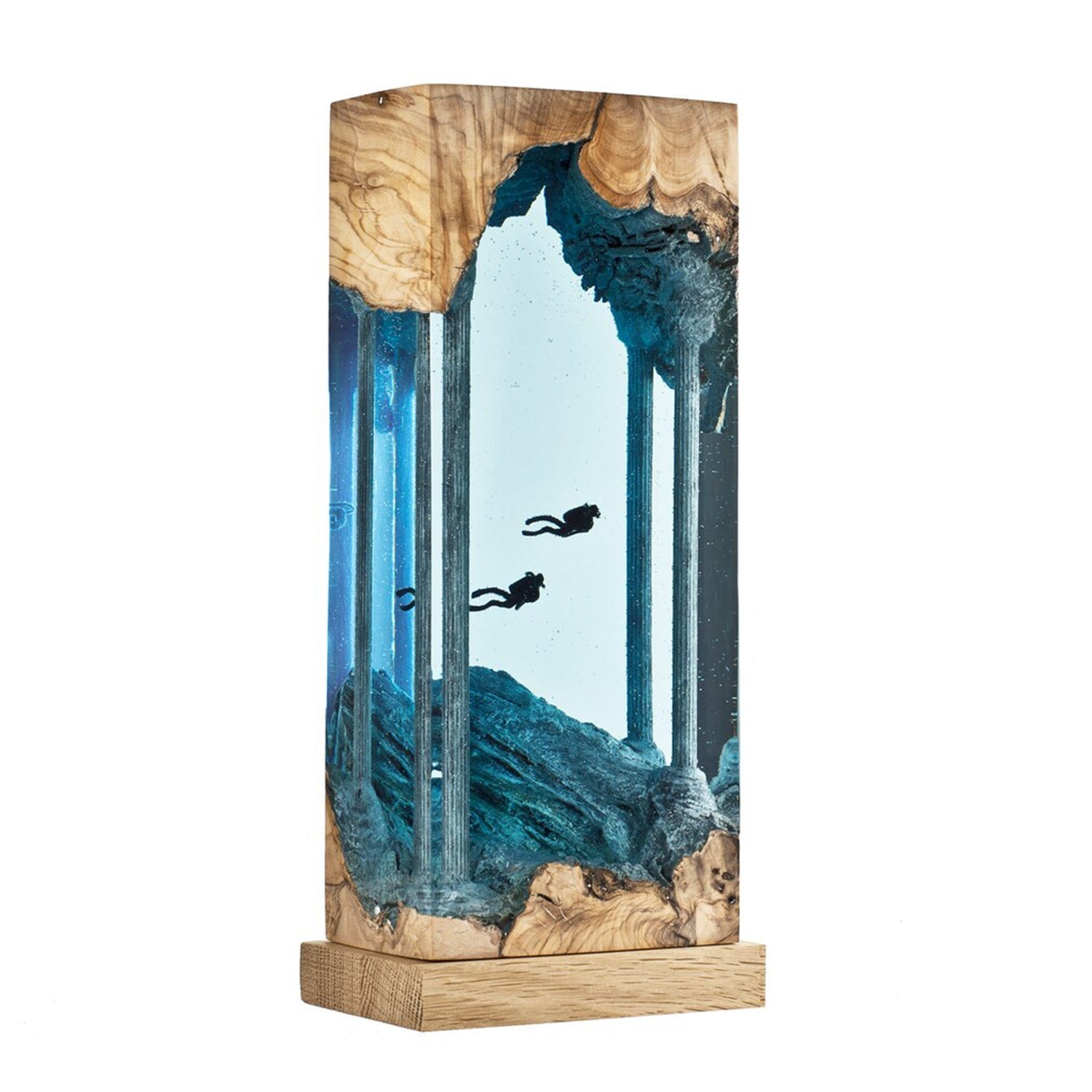 Divers Explore Ancient Ruins - High Quality Epoxy Resin Lamp - ArtFIGU