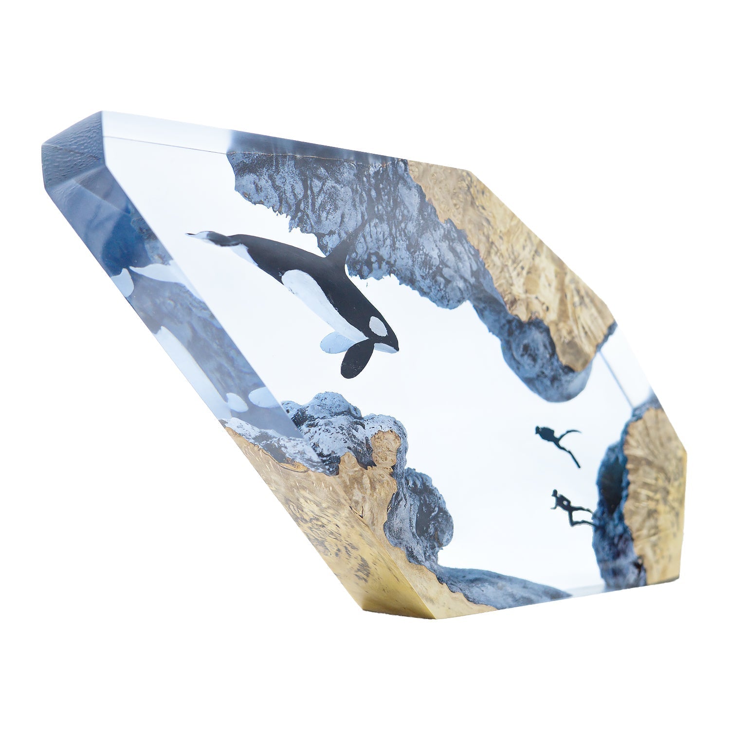 Orca & Divers - High Quality Epoxy Resin Lamp - ArtFIGU