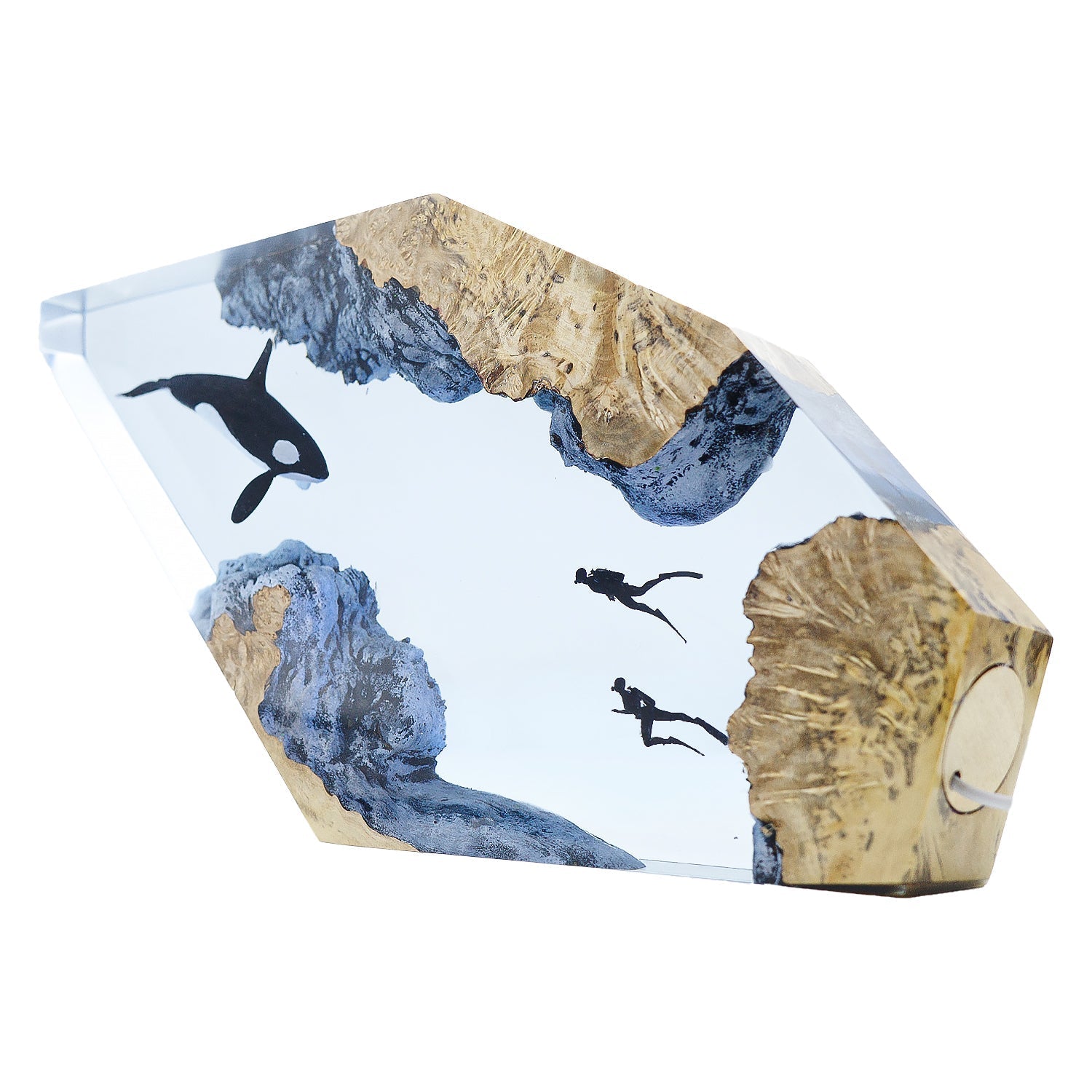 Orca & Divers - High Quality Epoxy Resin Lamp - ArtFIGU