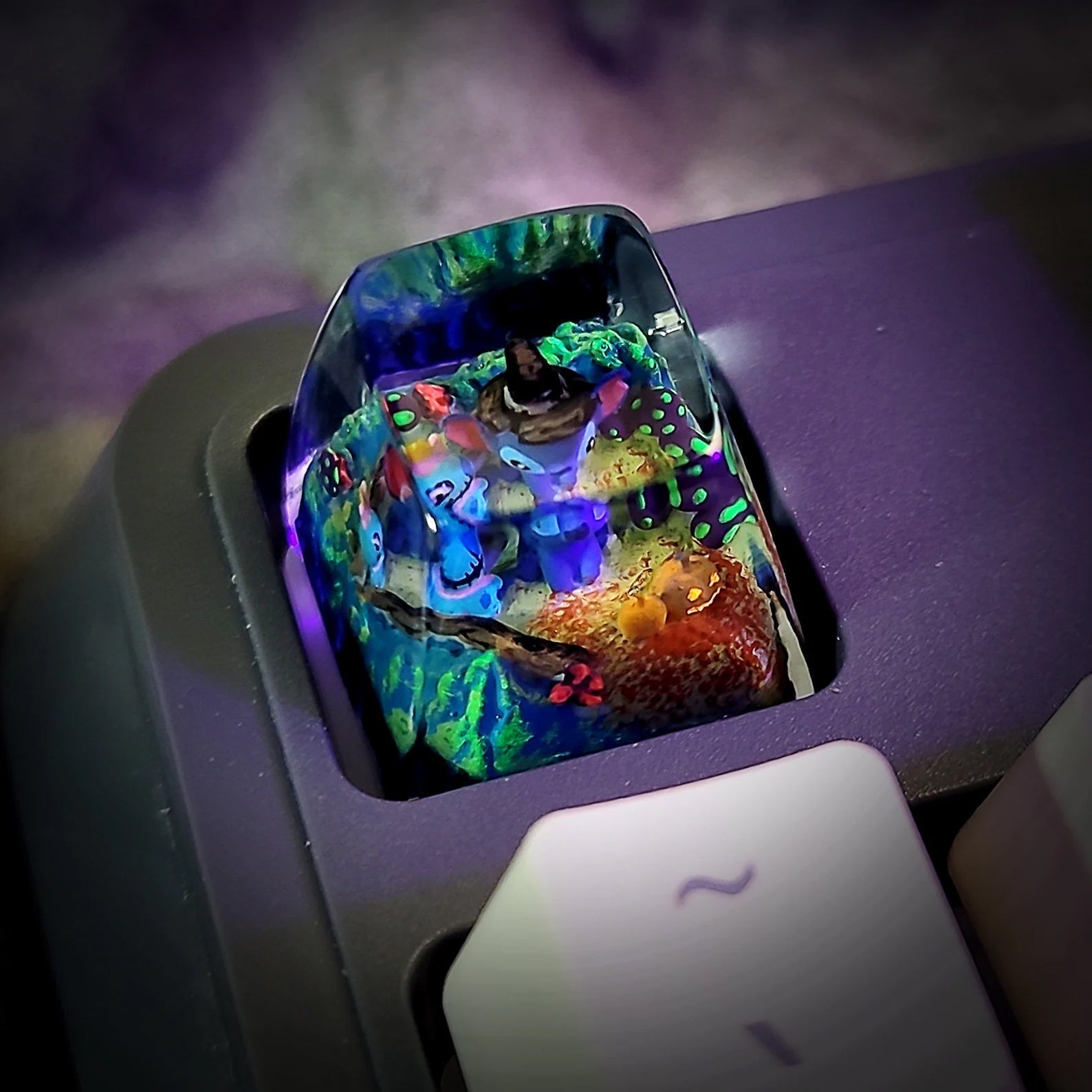 Lilo & Stitch Halloween Artisan Keycaps Epoxy Resin - ArtFIGU