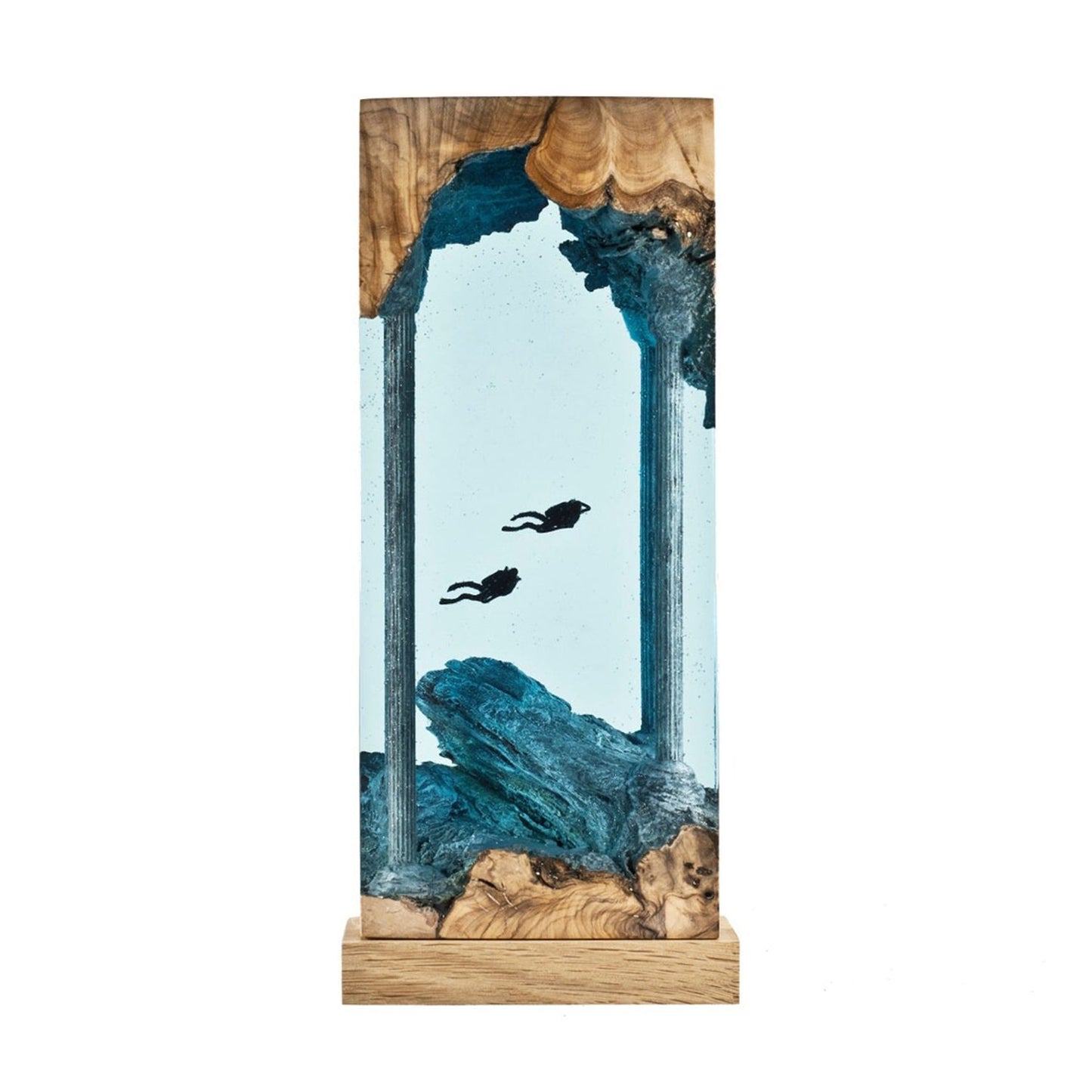 Divers Explore Ancient Ruins - High Quality Epoxy Resin Lamp - ArtFIGU