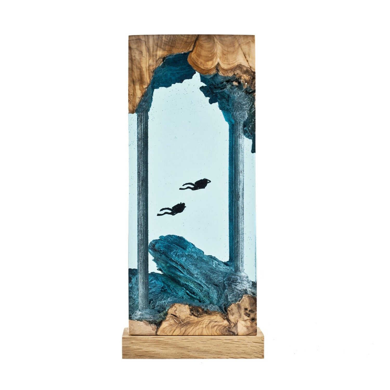 Divers Explore Ancient Ruins - High Quality Epoxy Resin Lamp - ArtFIGU