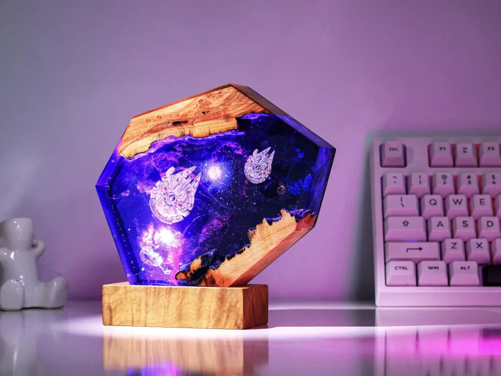 Universe Astronaut Moon Star Wars Millennium Falcon Galaxy Diorama