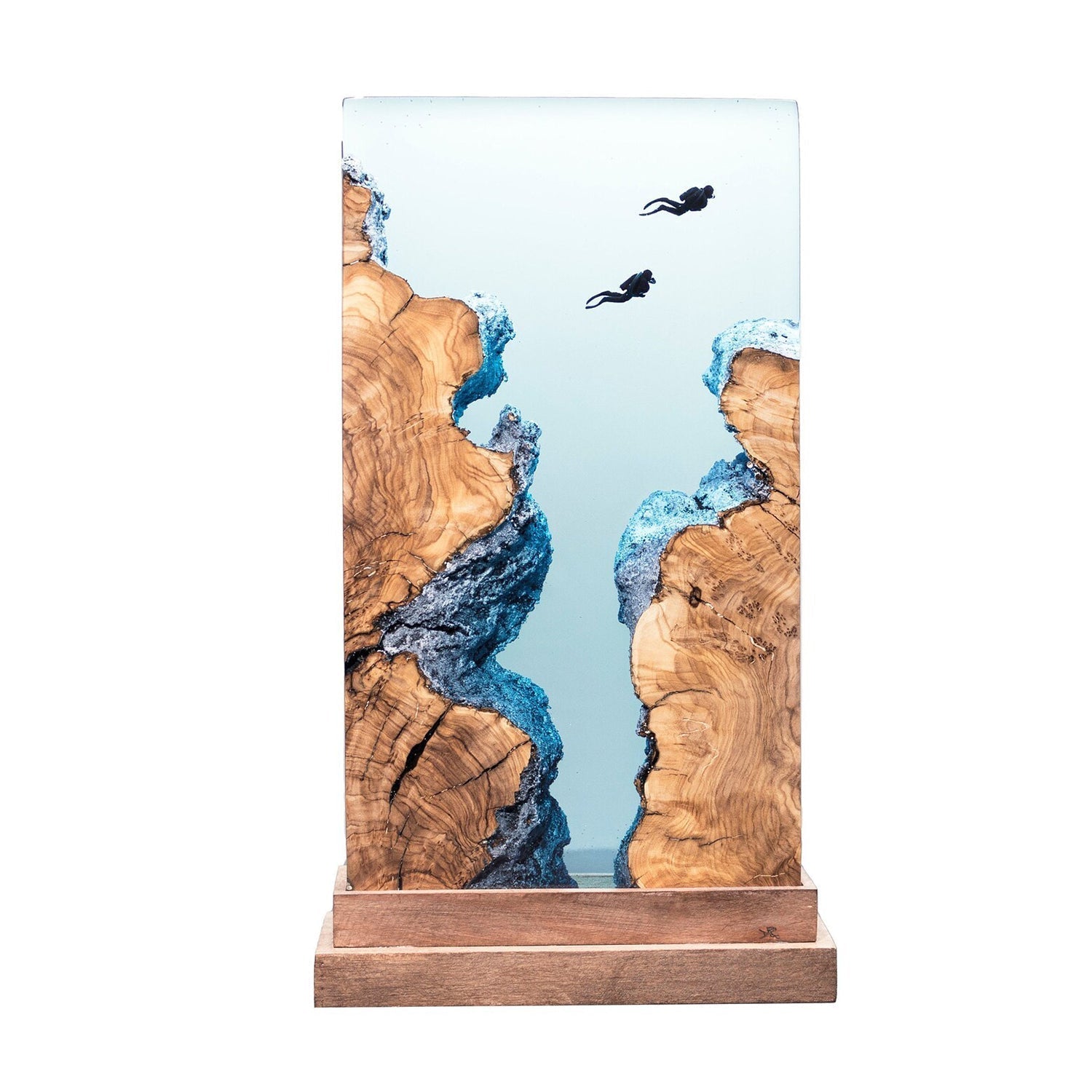 Divers Explore Undersea - High Quality Epoxy Resin Lamps - ArtFIGU