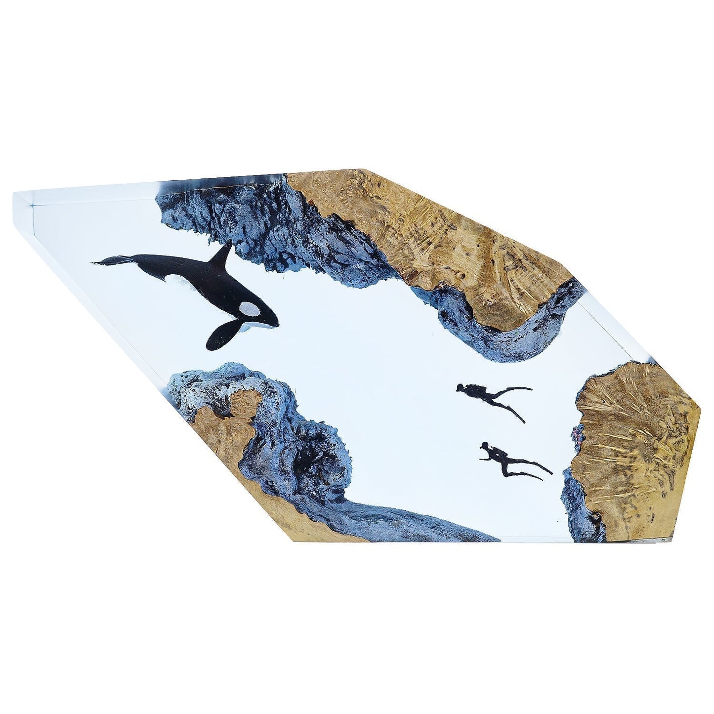 Orca & Divers - High Quality Epoxy Resin Lamp - ArtFIGU