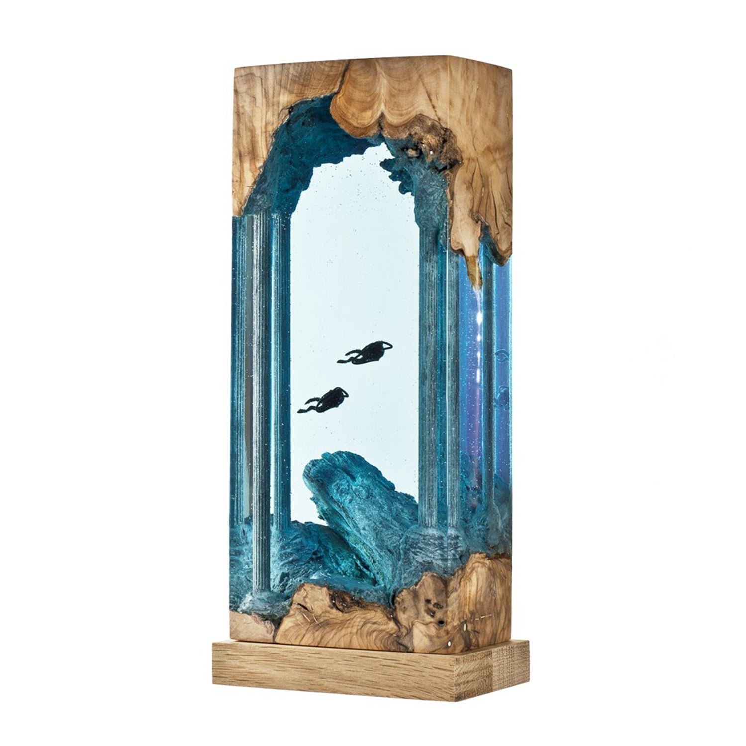 Divers Explore Ancient Ruins - High Quality Epoxy Resin Lamp - ArtFIGU