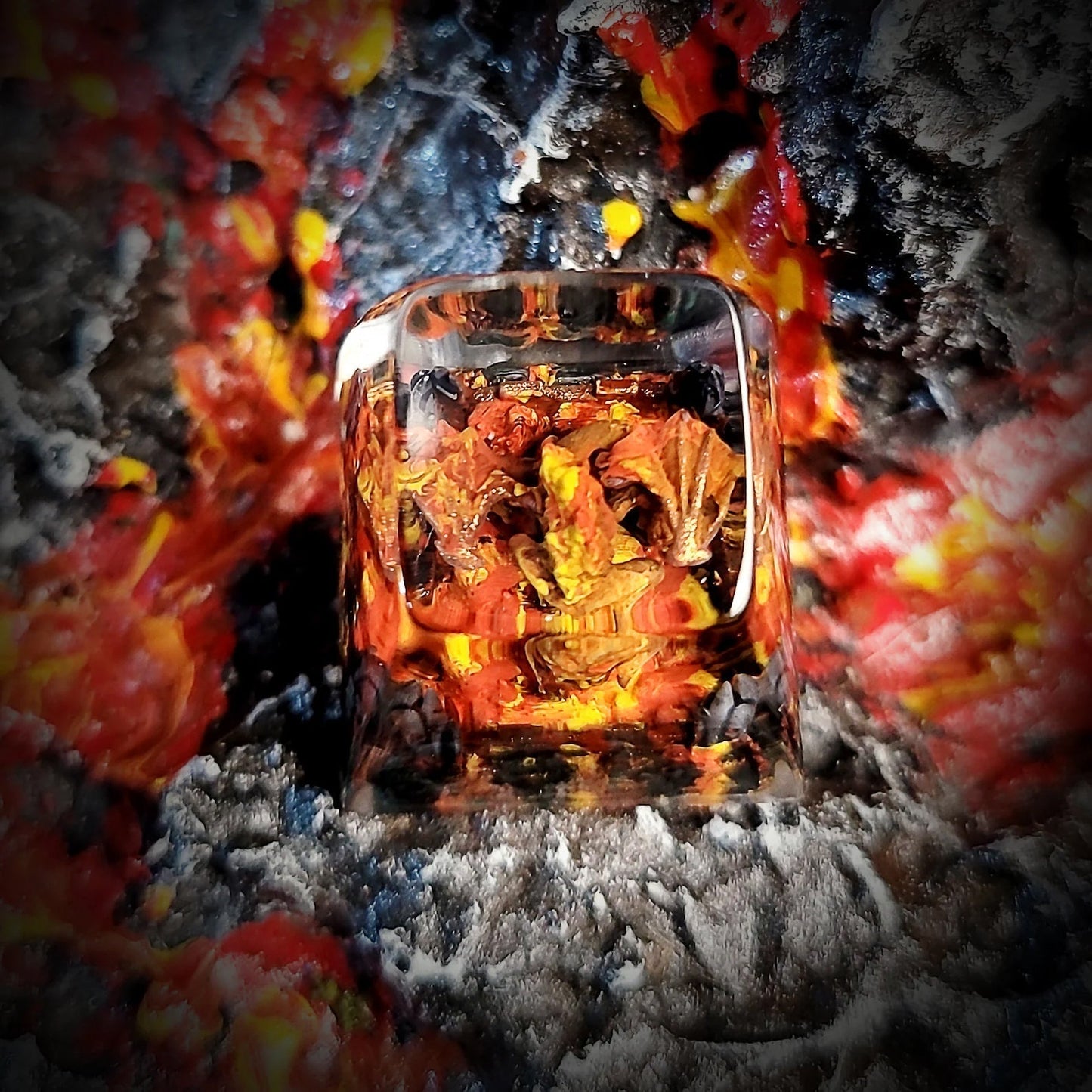 LOTR Lord Of Rings Balrog Artisan Keycaps Epoxy Resin - ArtFIGU