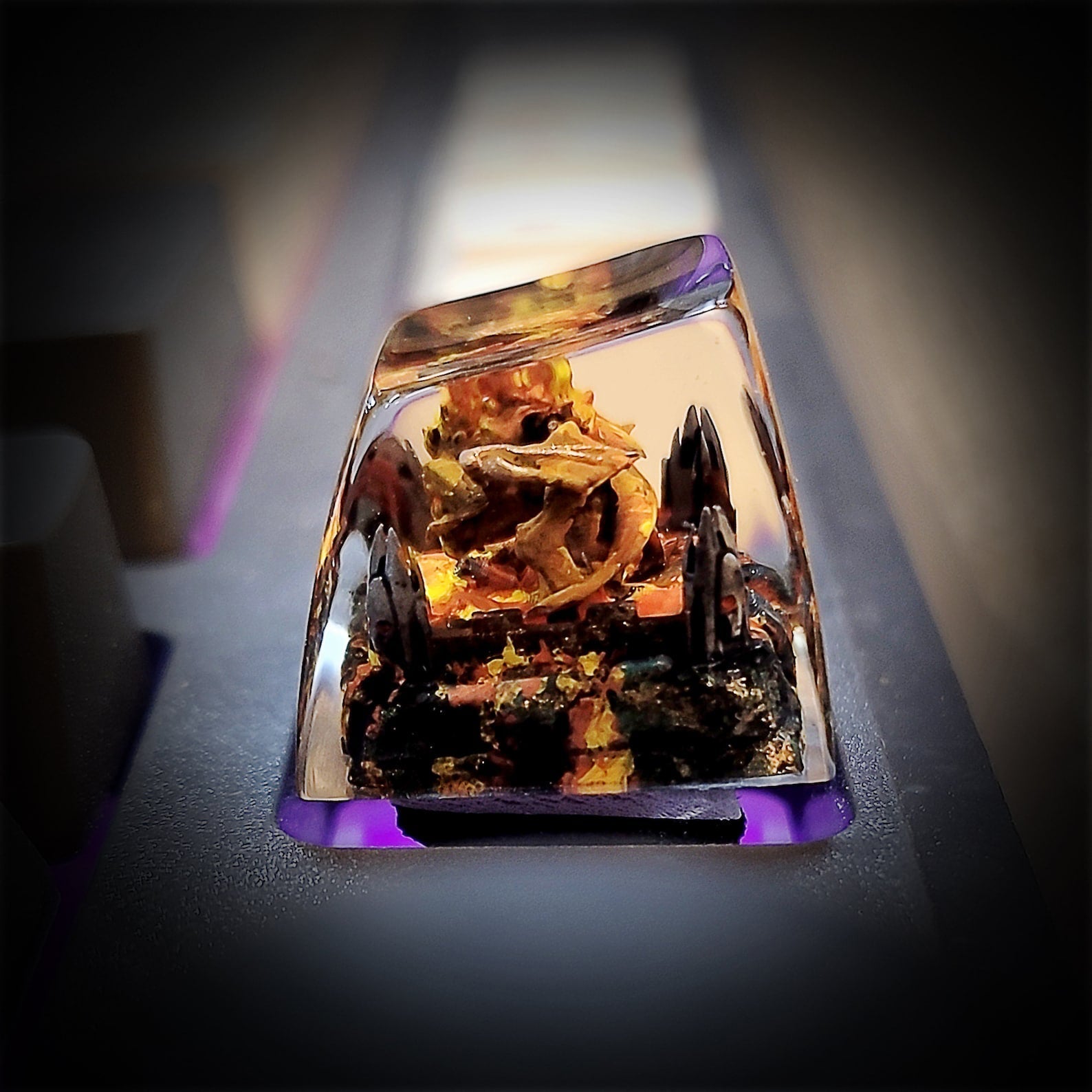 LOTR Lord Of Rings Balrog Artisan Keycaps Epoxy Resin - ArtFIGU