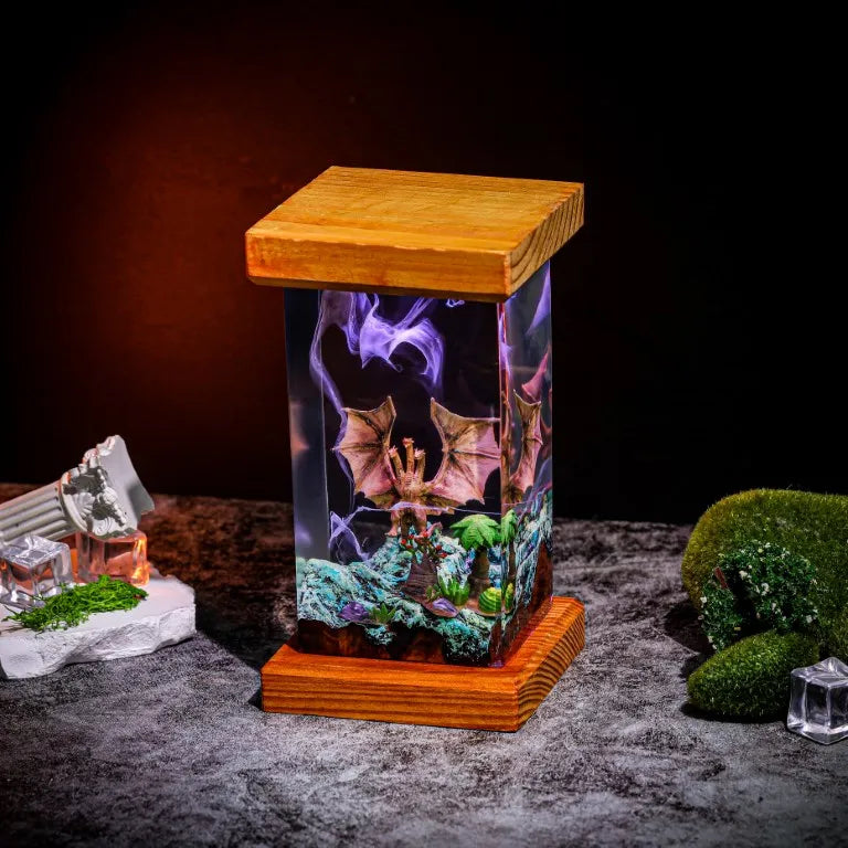 Three-Head Monster King Ghidorah Epoxy Resin Lamp - ArtFIGU