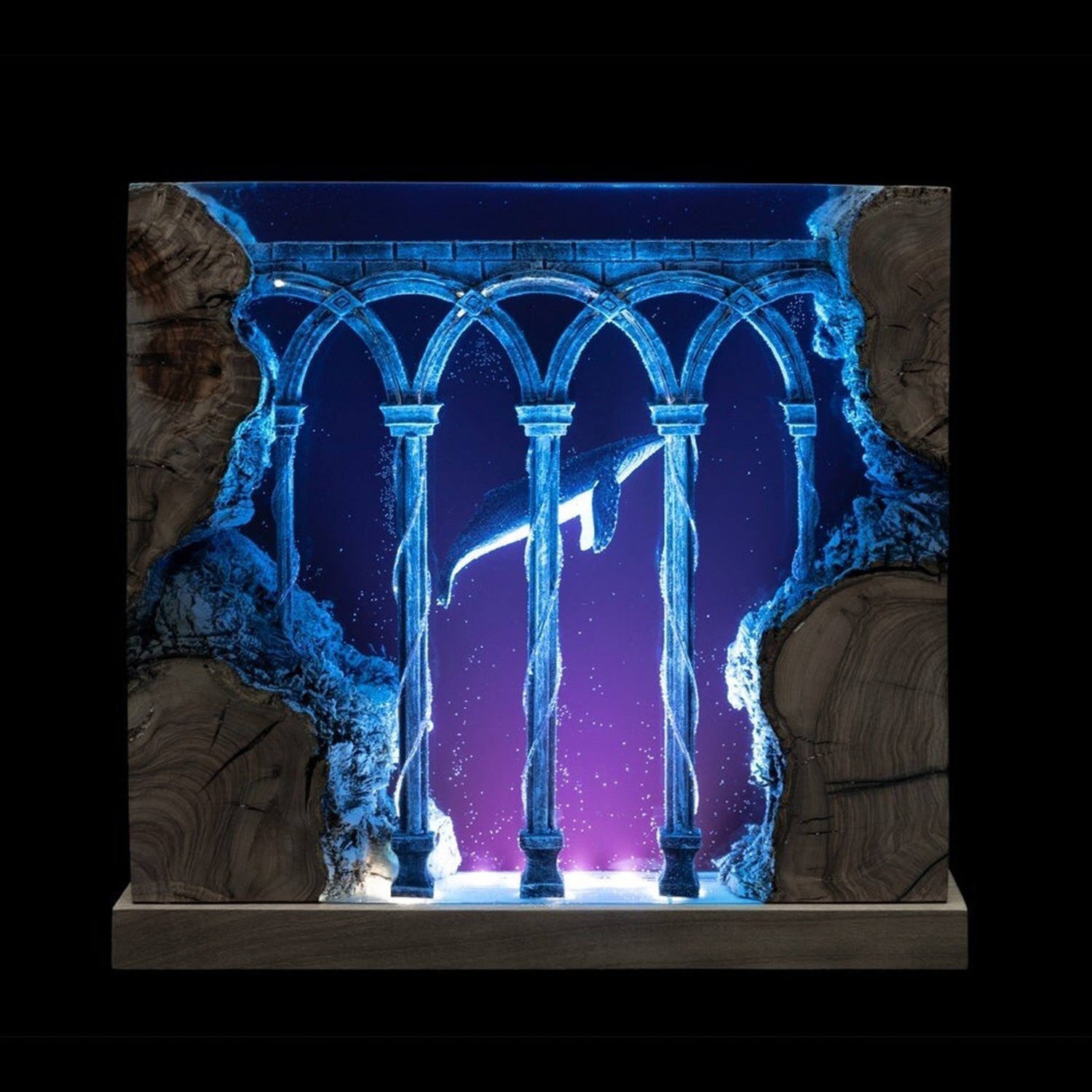 Humpback Whales In Ancient Ruins - High Quality Epoxy Resin Lamp - ArtFIGU