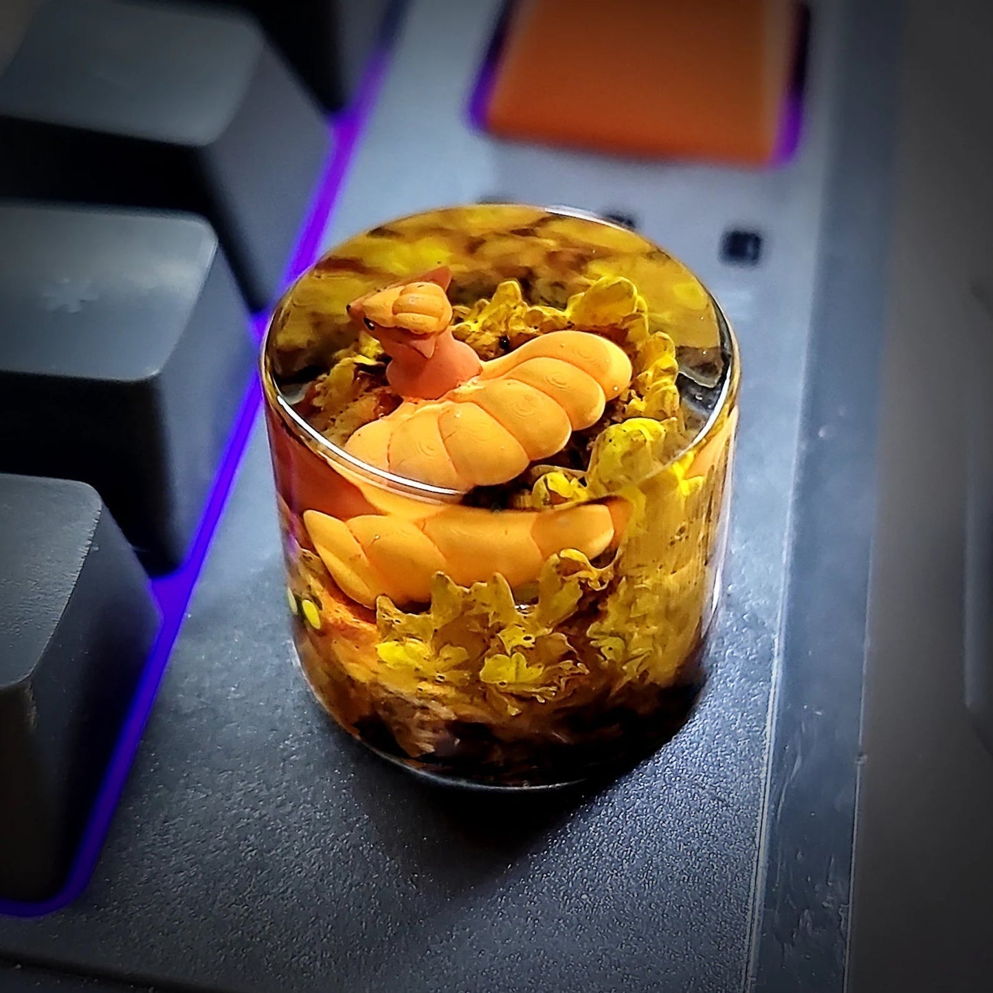 Pokemon Vupix Keyboard Knob Artisan Keycaps