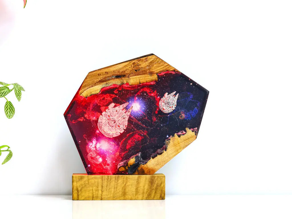 Universe Astronaut Moon Star Wars Millennium Falcon Galaxy Diorama