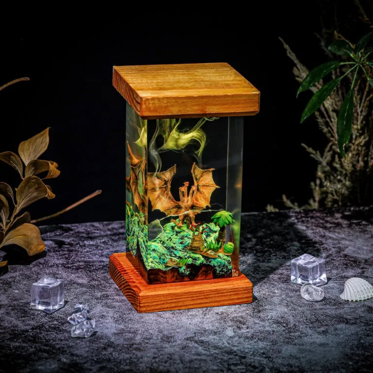 Three-Head Monster King Ghidorah Epoxy Resin Lamp - ArtFIGU