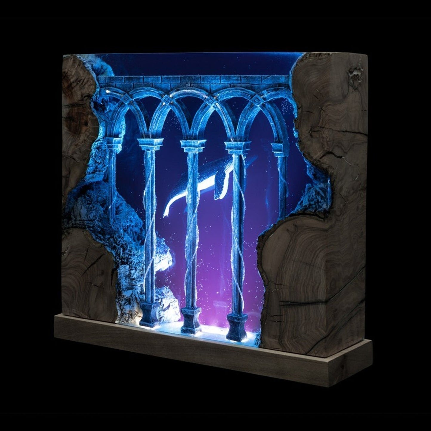 Humpback Whales In Ancient Ruins - High Quality Epoxy Resin Lamp - ArtFIGU