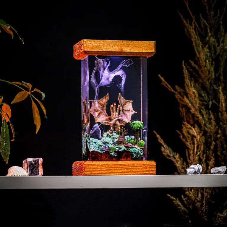 Three-Head Monster King Ghidorah Epoxy Resin Lamp - ArtFIGU