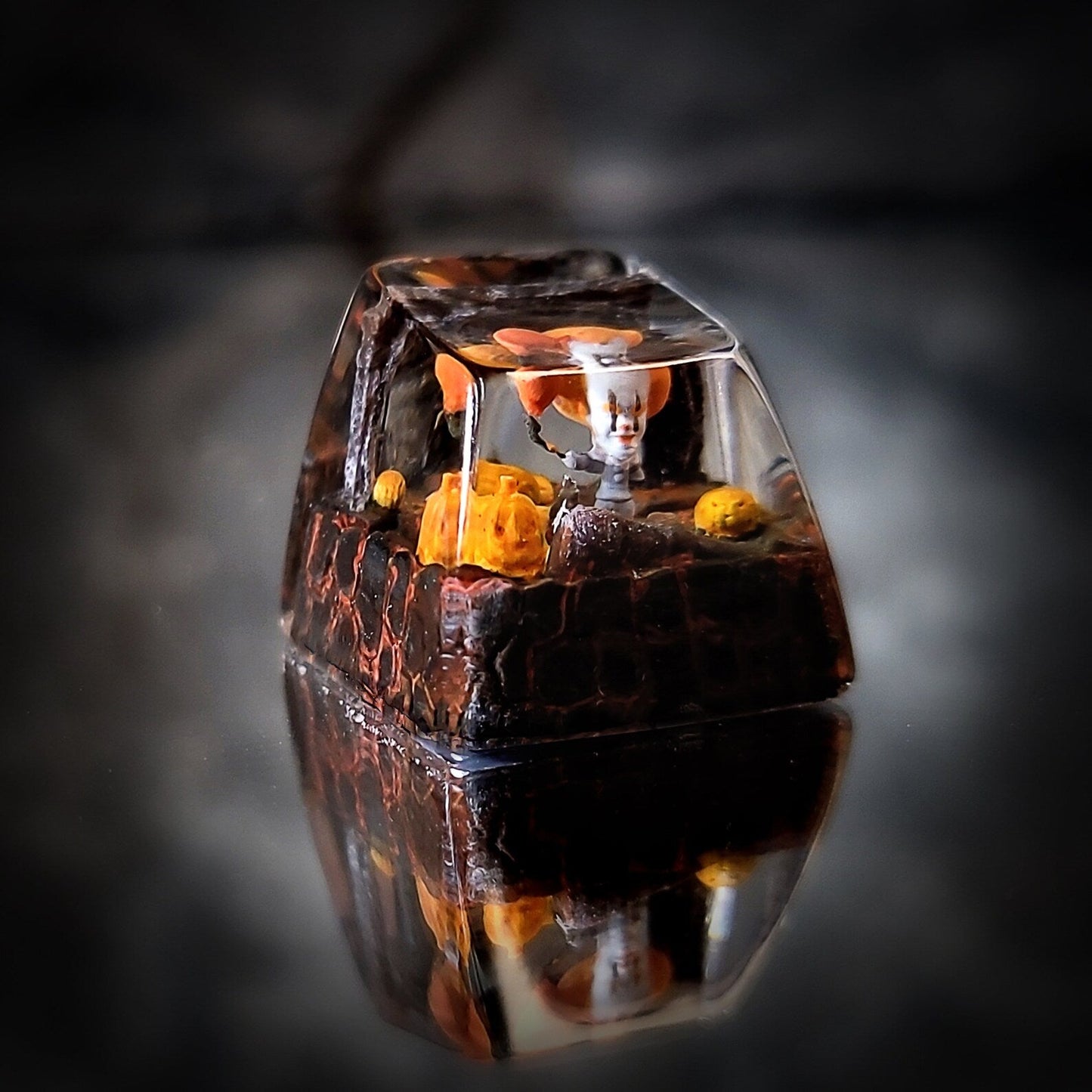 Pennywise The Clown IT Halloween Artisan Keycaps Epoxy Resin - ArtFIGU