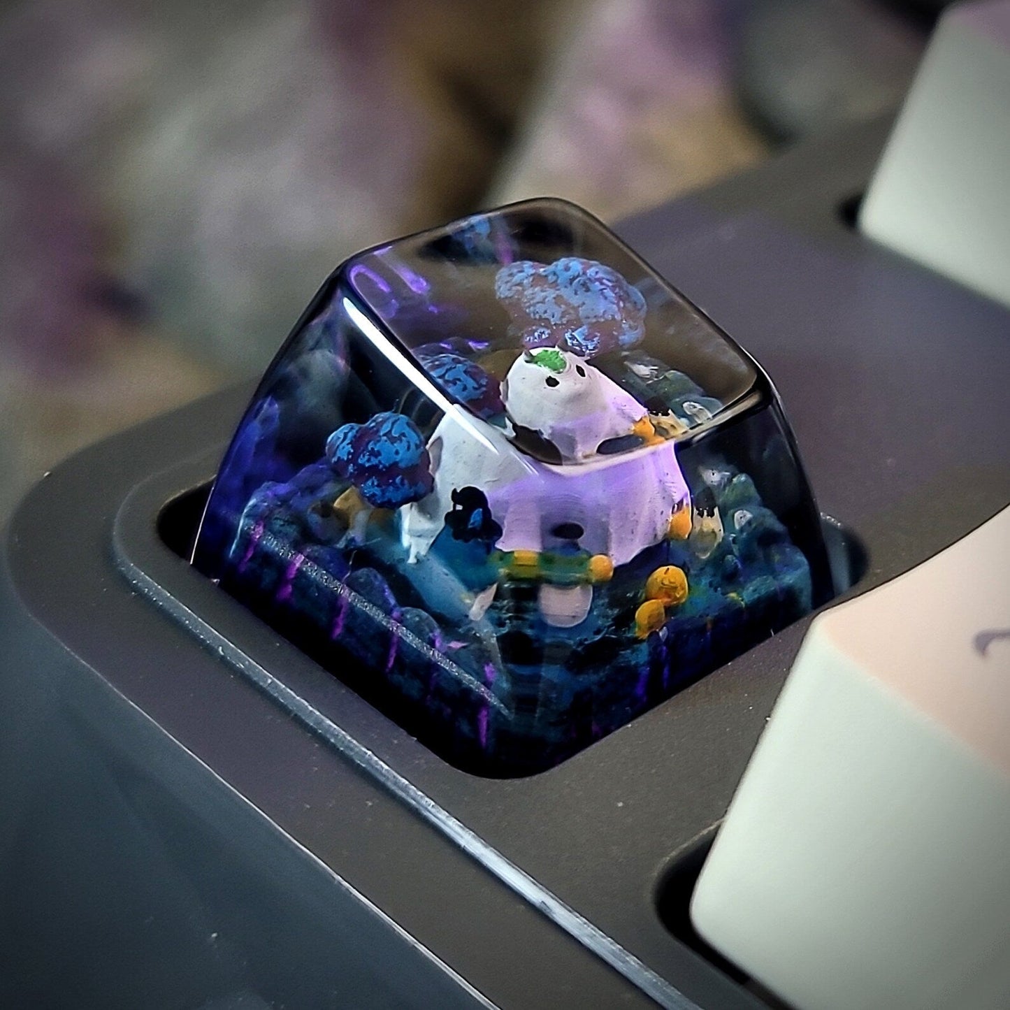 Totoro Halloween Artisan Keycaps Epoxy Resin - ArtFIGU