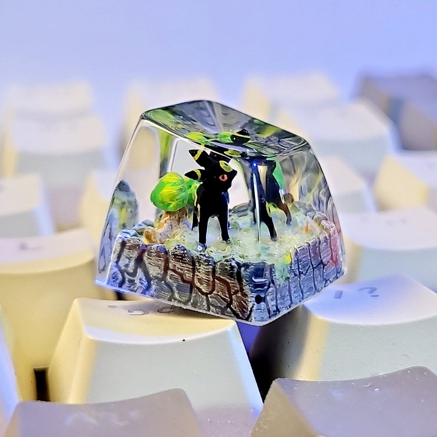 Pokemon Umbreon Artisan Keycaps