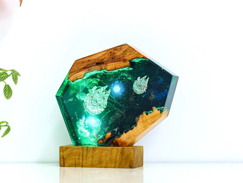 Universe Astronaut Moon Star Wars Millennium Falcon Galaxy Diorama