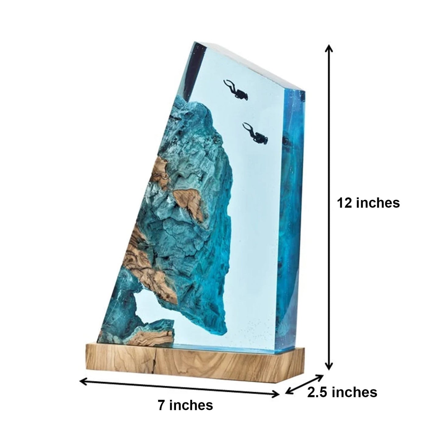 Divers Explore Undersea - High Quality Epoxy Resin Lamp - ArtFIGU