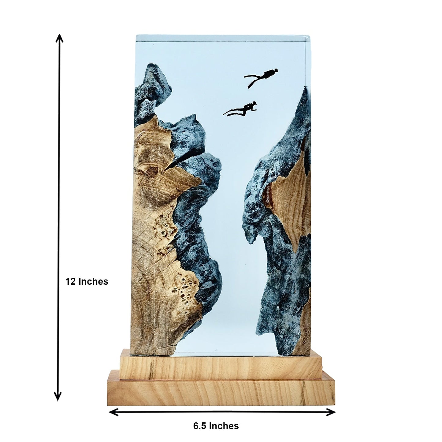 Divers Explore Undersea - High Quality Epoxy Resin Lamp - ArtFIGU