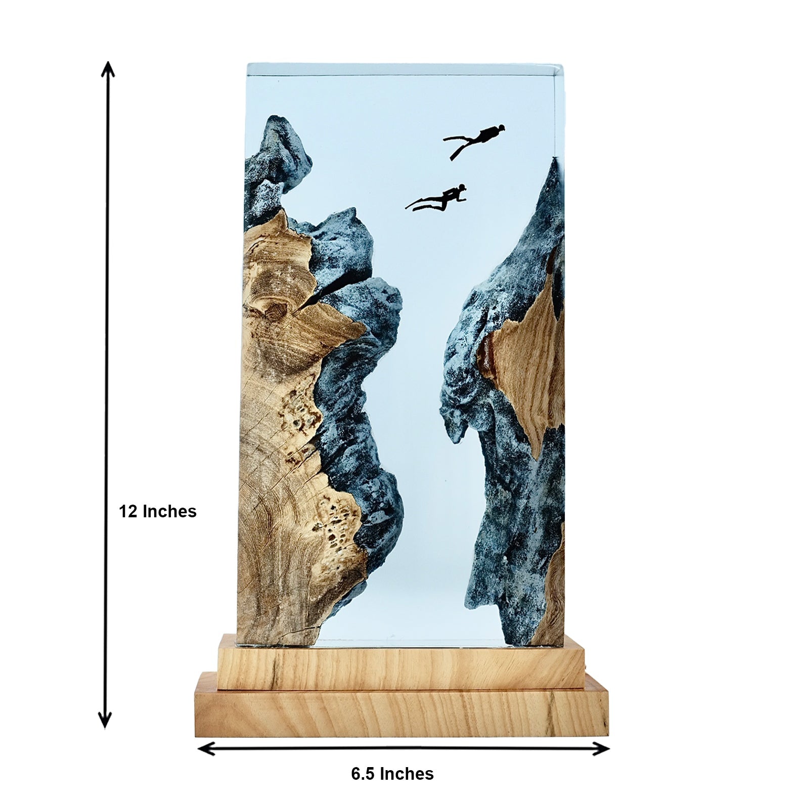 Divers Explore Undersea - High Quality Epoxy Resin Lamp - ArtFIGU