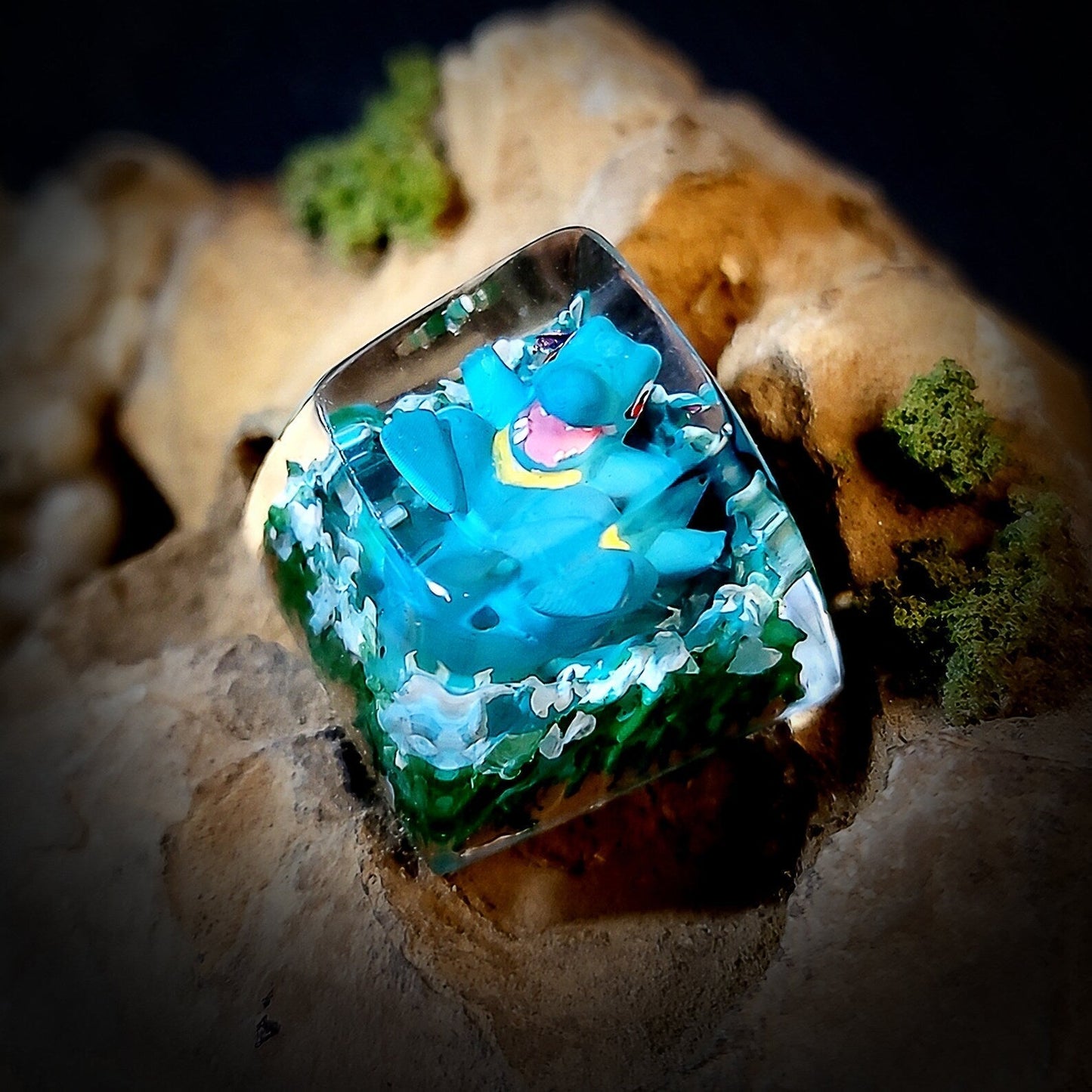 Pokemon Totodile Artisan Keycaps