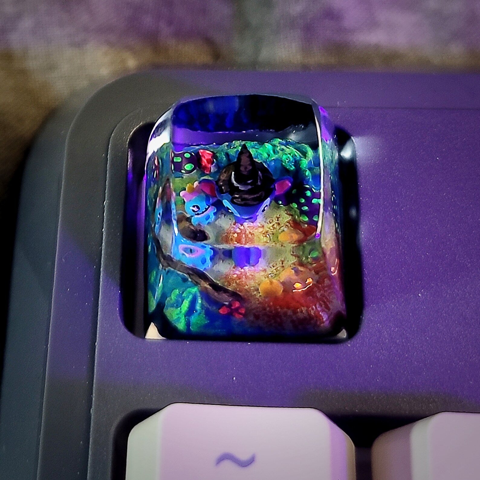 Lilo & Stitch Halloween Artisan Keycaps Epoxy Resin - ArtFIGU