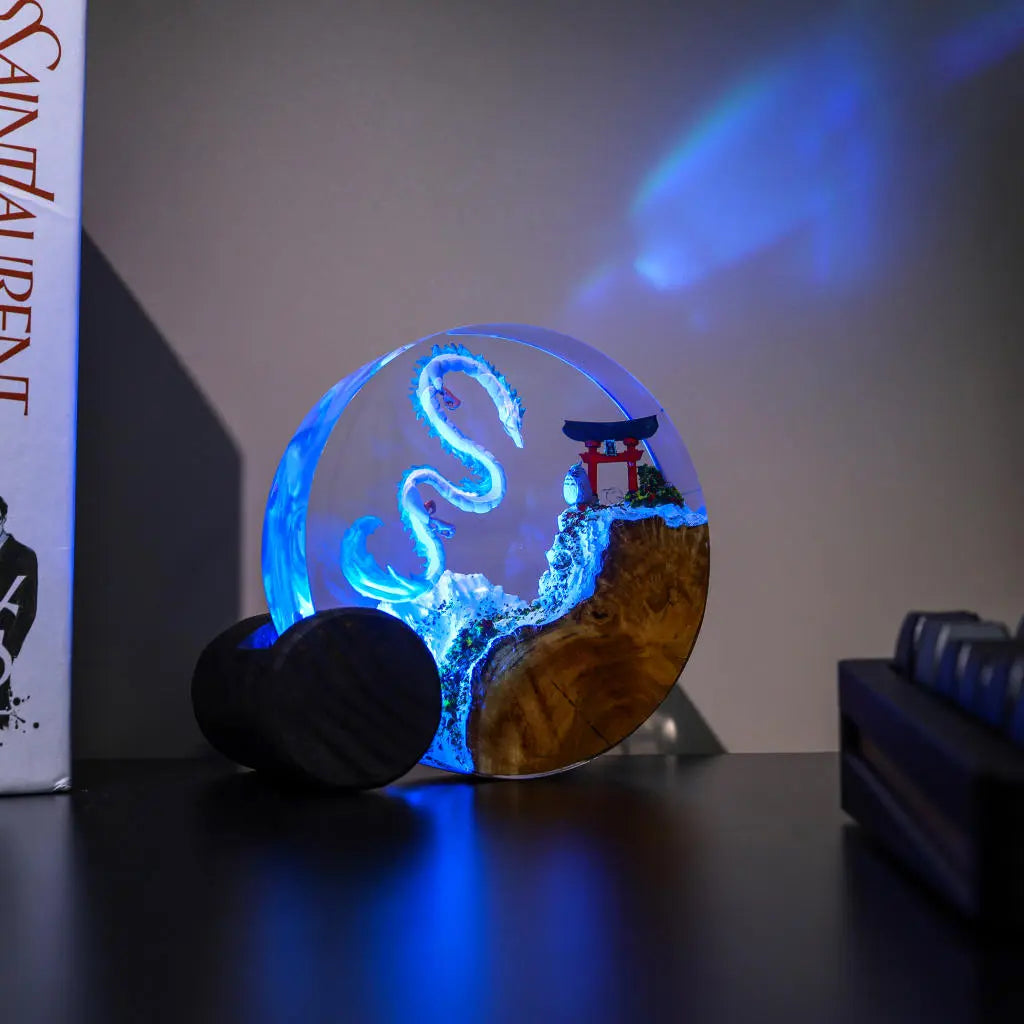 Haku and Totoro Torii Gate Ghibli Diorama