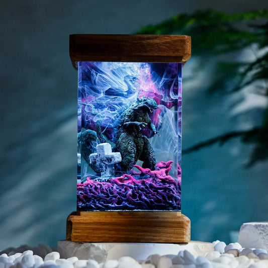 Godzilla Monster Epoxy Resin Lamp - ArtFIGU