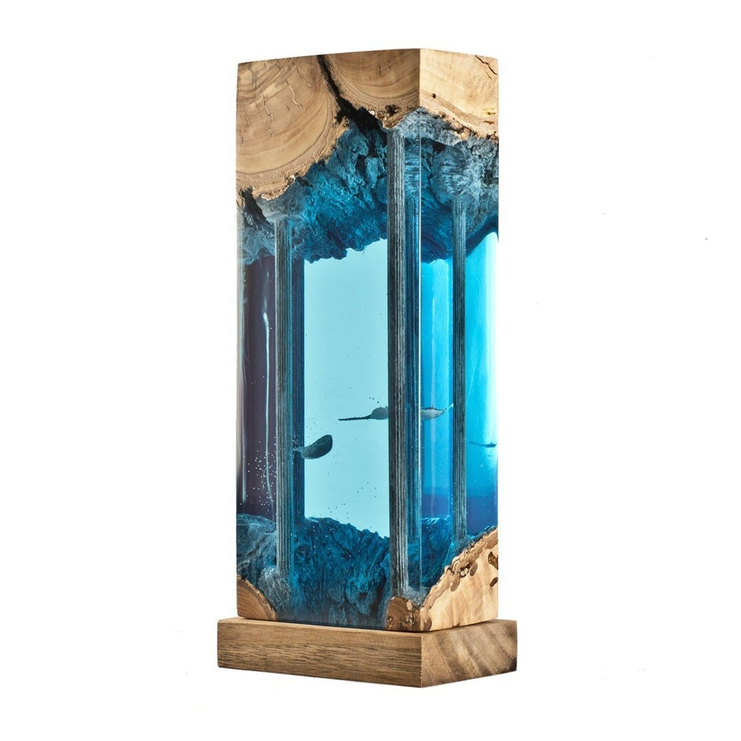 Whale Shark, Divers & Shipwreck - High Quality Epoxy Resin Lamp - ArtFIGU