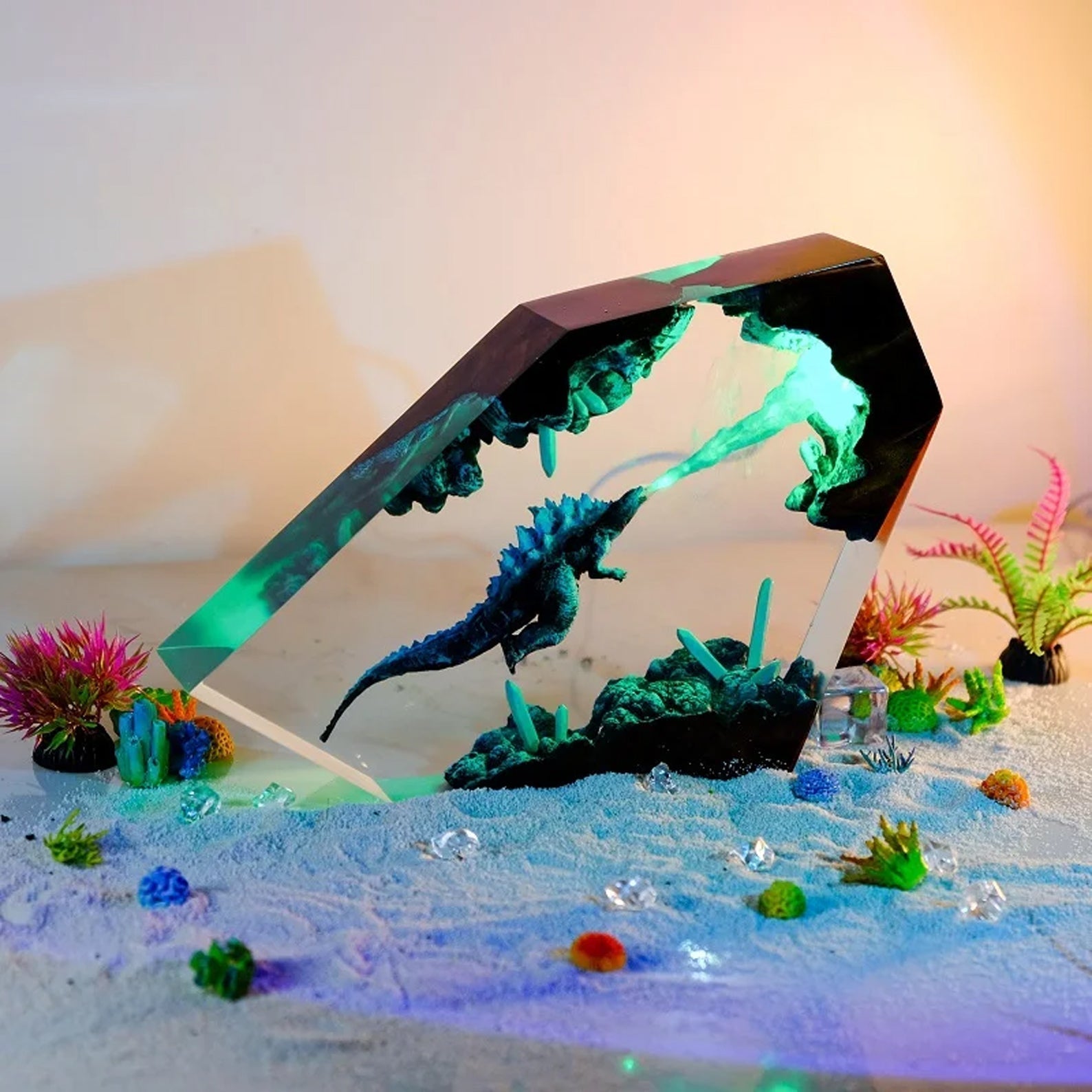 Godzilla King Of The Monsters Epoxy Resin Lamp - ArtFIGU