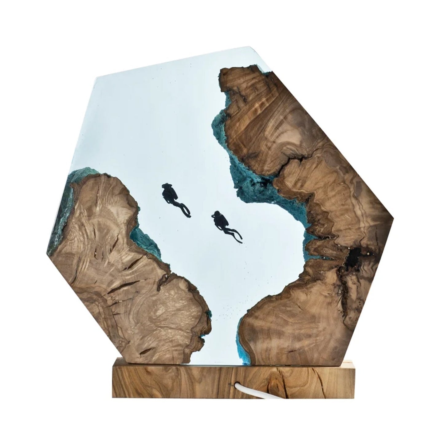 Divers Explore Undersea - High Quality Epoxy Resin Lamp - ArtFIGU