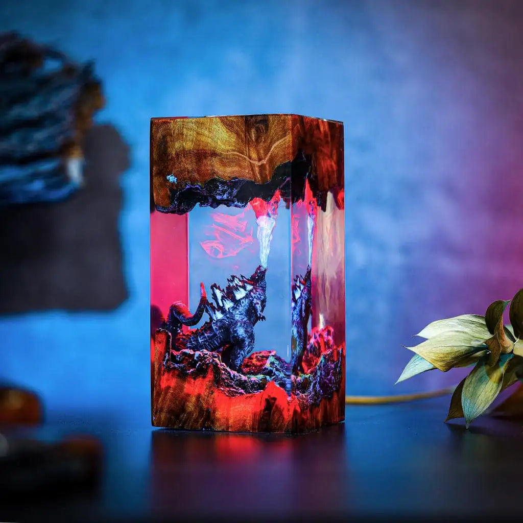 A+ Godzilla Monster Epoxy Resin Lamp - ArtFIGU