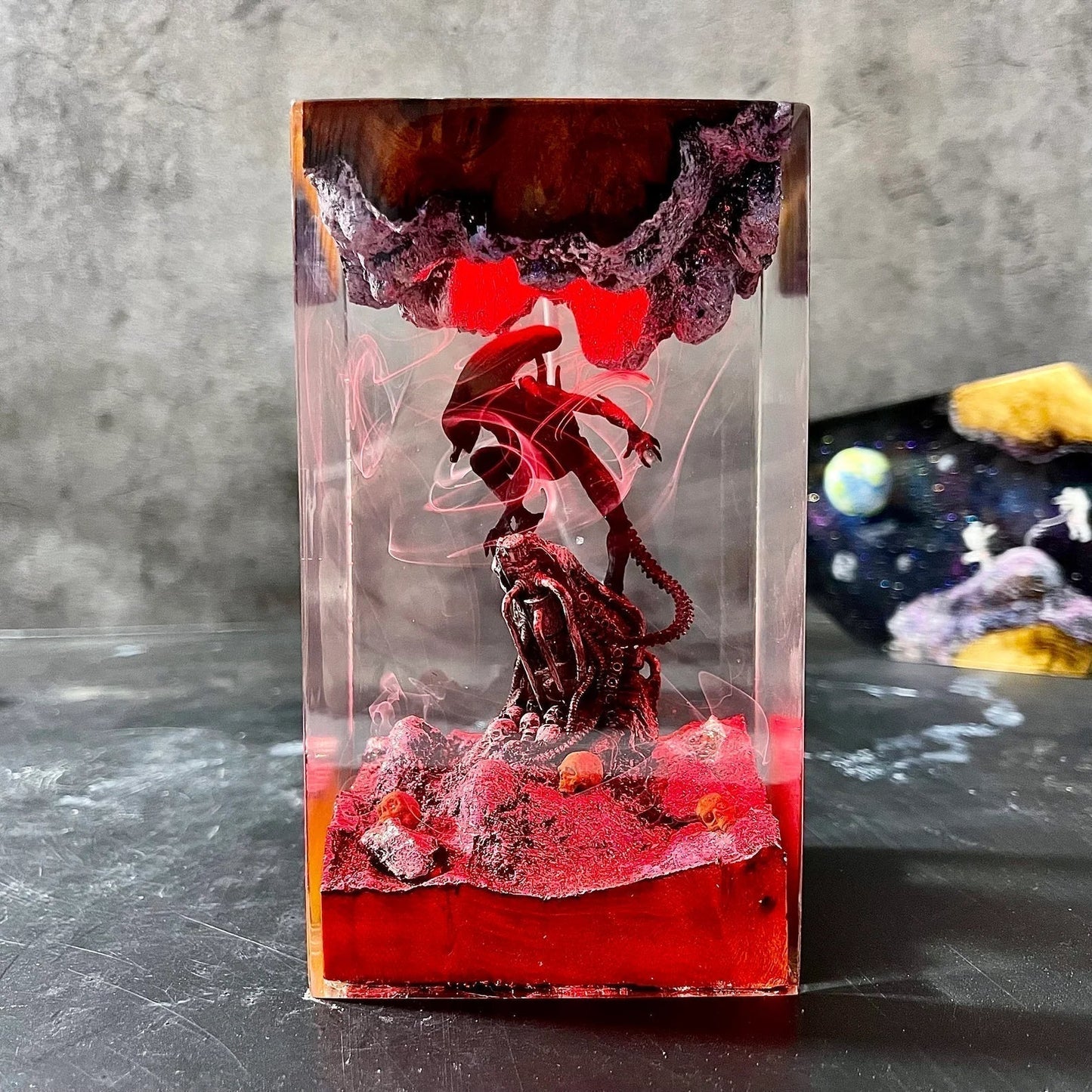Godzilla Monster Epoxy Resin Lamp - ArtFIGU