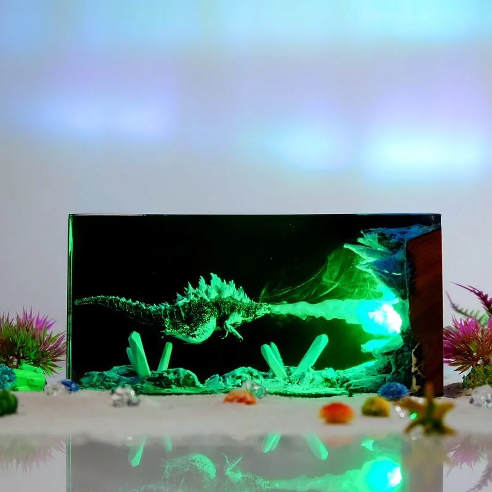 Godzilla Monster Epoxy Resin Lamp - ArtFIGU