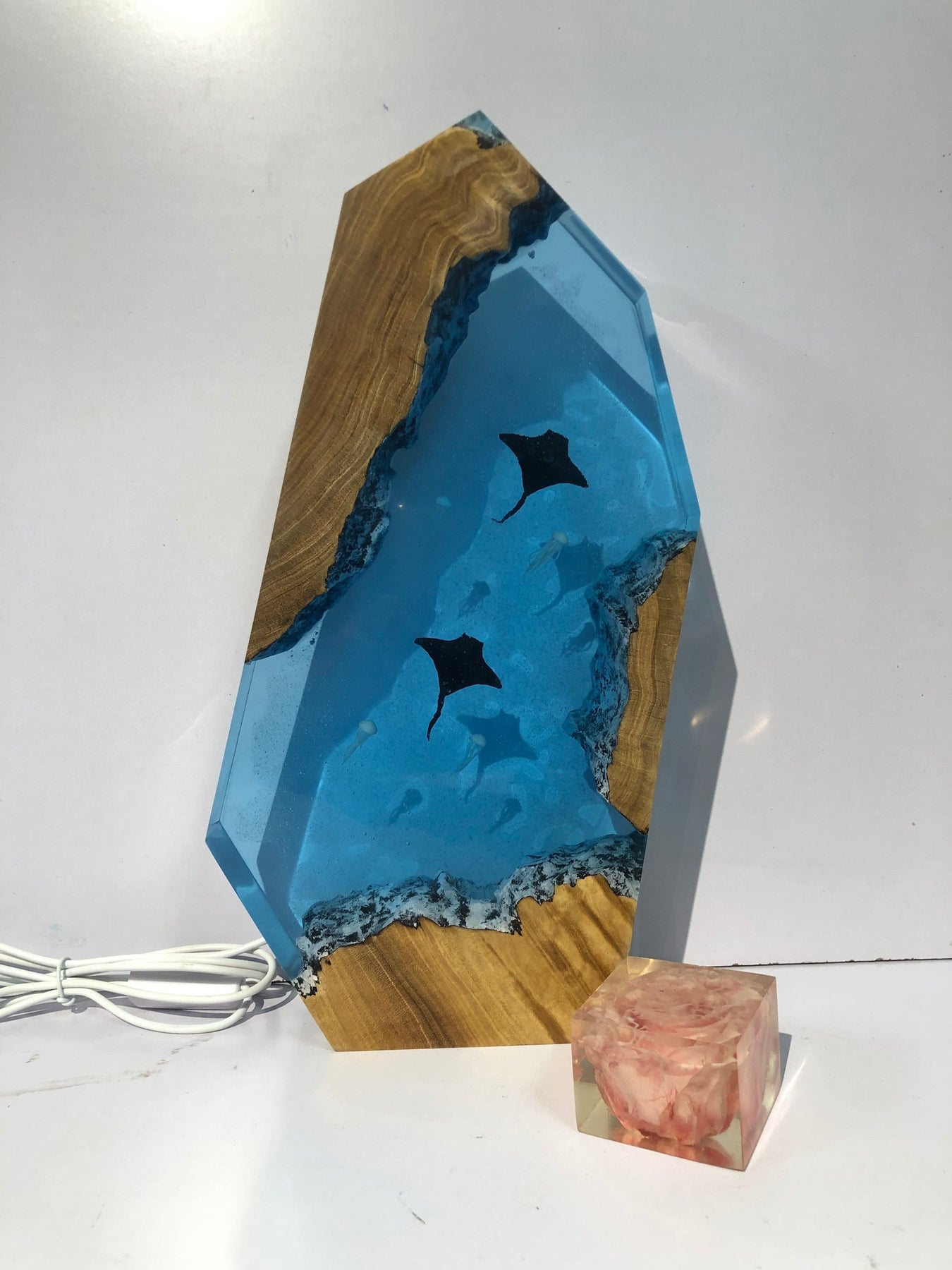 Manta Rays & Jellyfish - High Quality Epoxy Resin Lamp - ArtFIGU