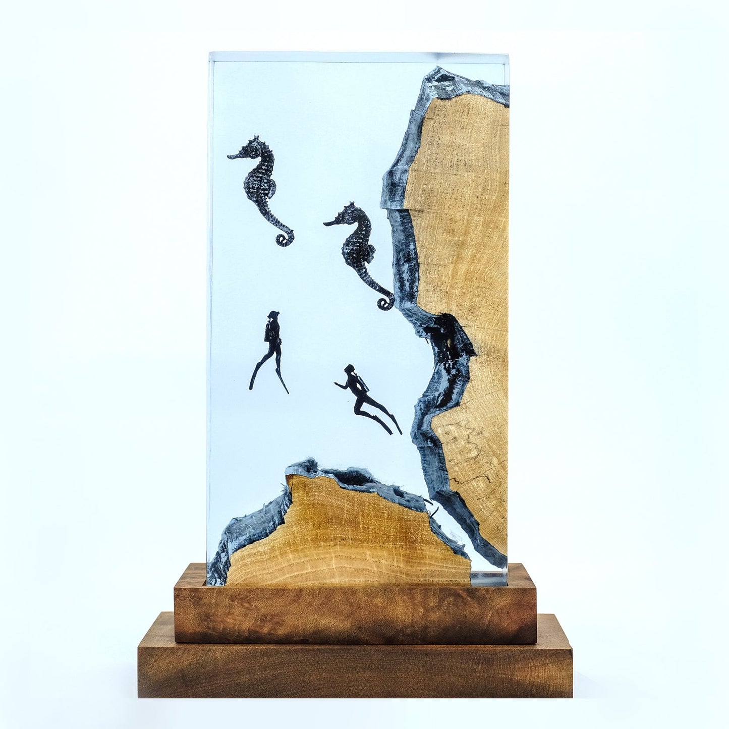 Seahorses & Divers - High Quality Epoxy Resin Lamp - ArtFIGU