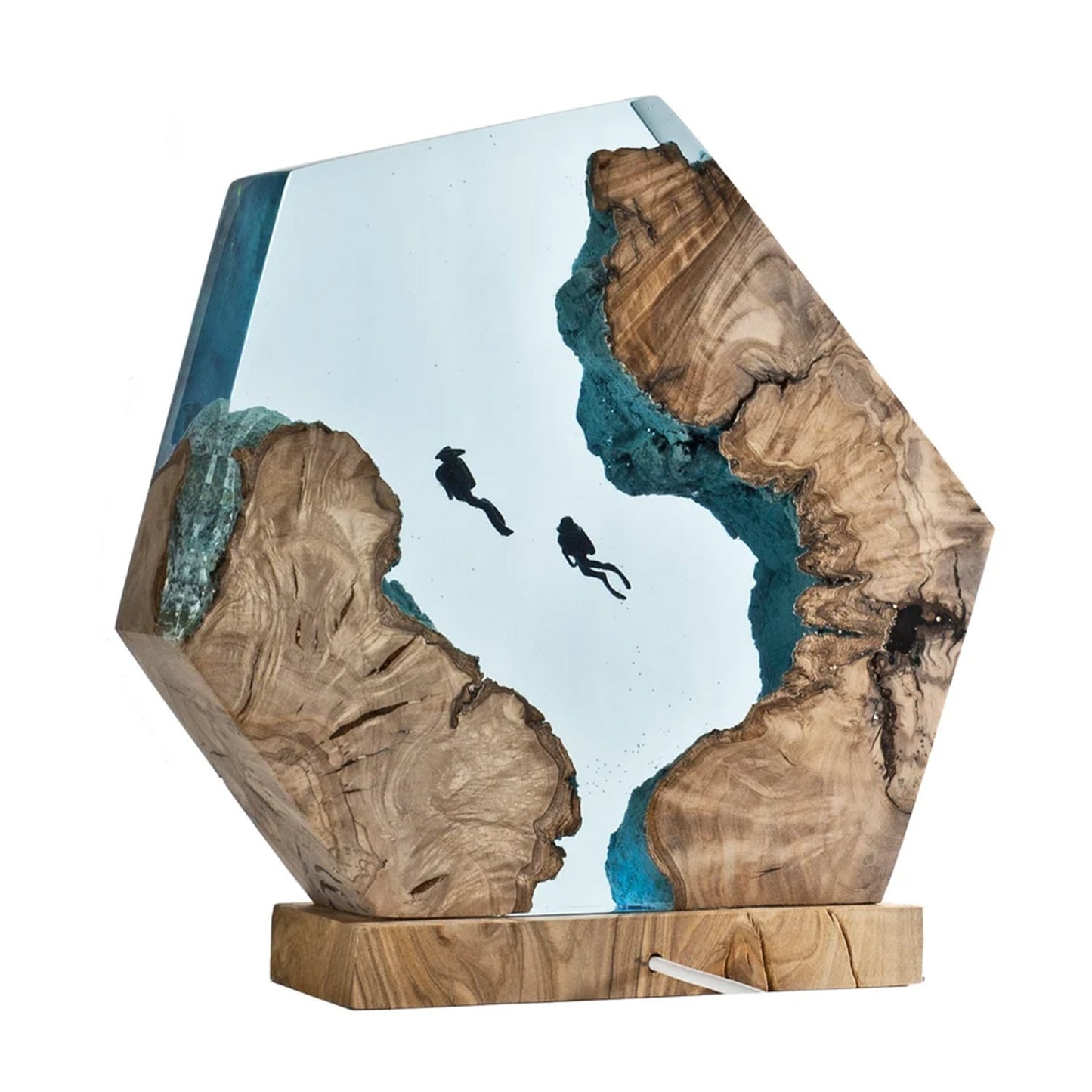 Divers Explore Undersea - High Quality Epoxy Resin Lamp - ArtFIGU