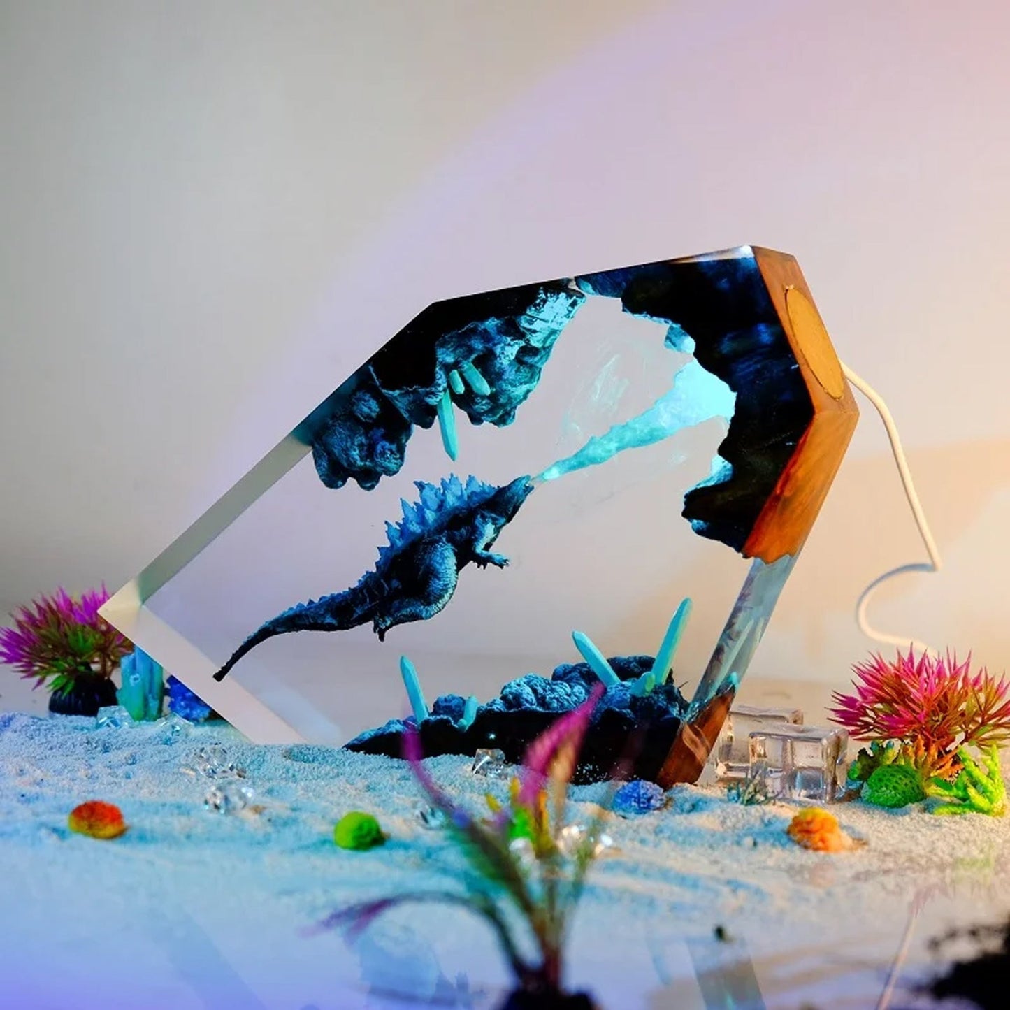 Godzilla King Of The Monsters Epoxy Resin Lamp - ArtFIGU