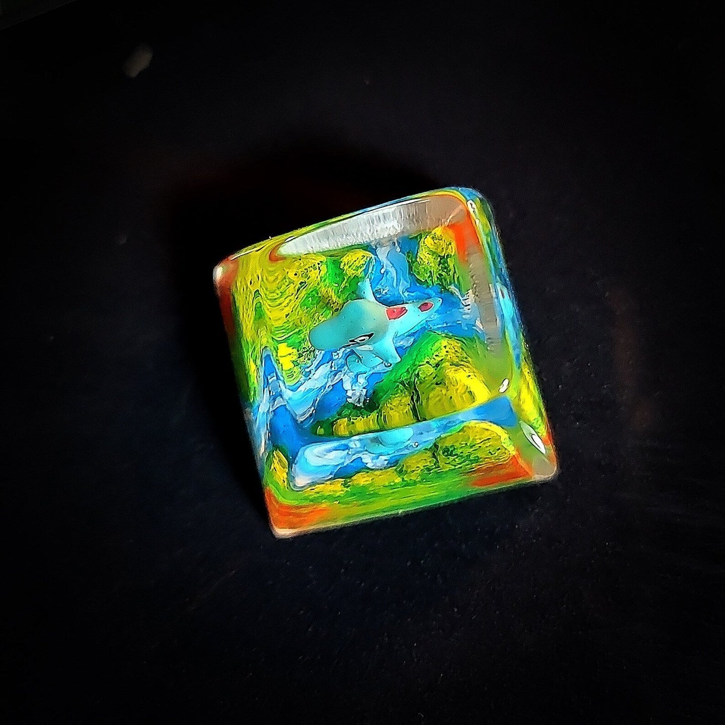Pokemon Totodile Artisan Keycaps