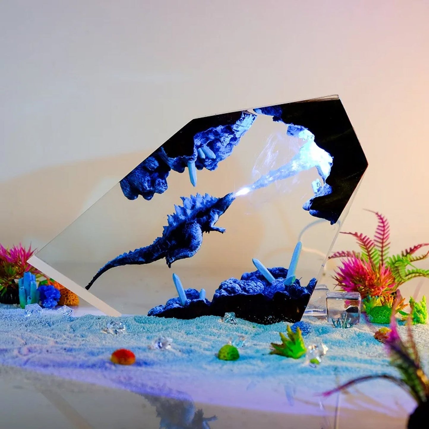 Godzilla King Of The Monsters Epoxy Resin Lamp - ArtFIGU