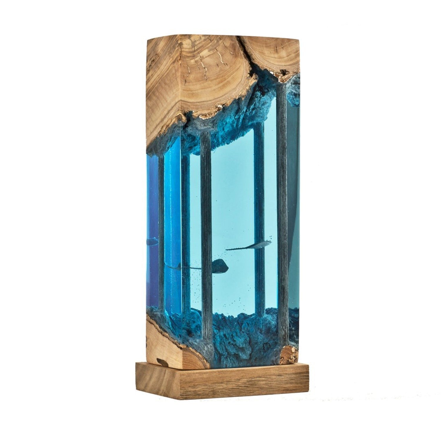 Whale Shark, Divers & Shipwreck - High Quality Epoxy Resin Lamp - ArtFIGU