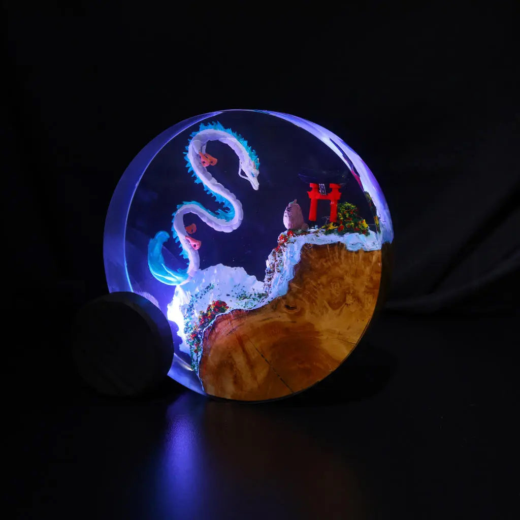 Haku and Totoro Torii Gate Ghibli Diorama